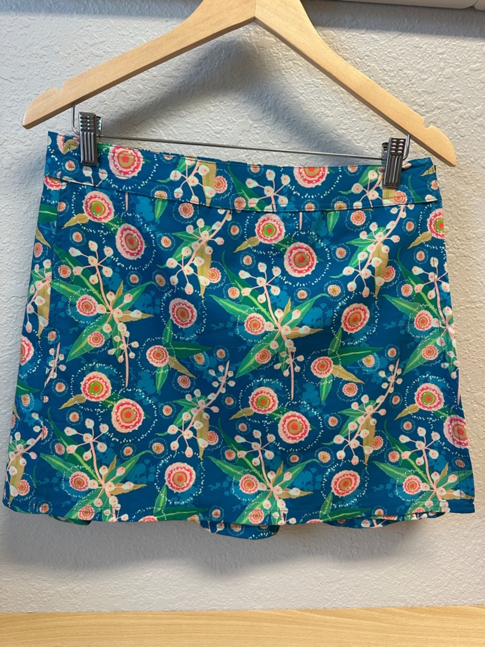 Ripskirt Hawaii Blue and Pink Floral Swim Coverup Skirt